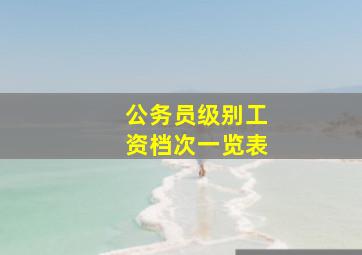 公务员级别工资档次一览表