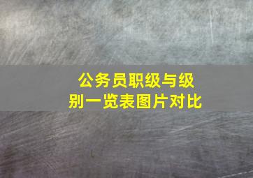 公务员职级与级别一览表图片对比