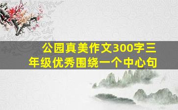 公园真美作文300字三年级优秀围绕一个中心句