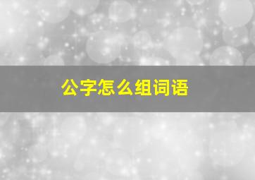 公字怎么组词语