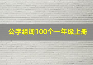 公字组词100个一年级上册