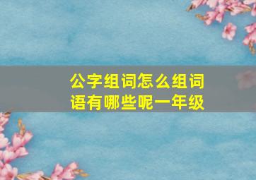 公字组词怎么组词语有哪些呢一年级