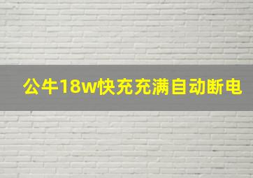 公牛18w快充充满自动断电