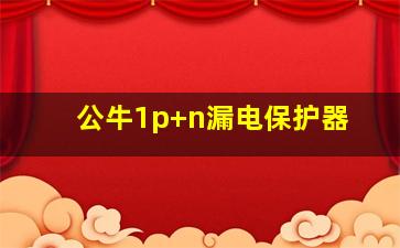 公牛1p+n漏电保护器