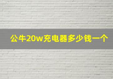 公牛20w充电器多少钱一个