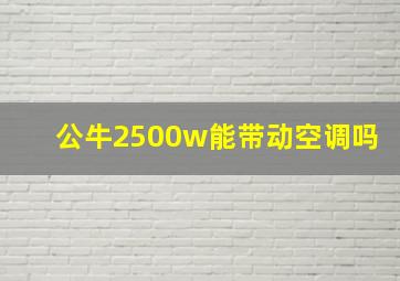 公牛2500w能带动空调吗