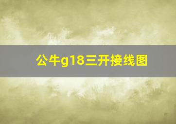 公牛g18三开接线图