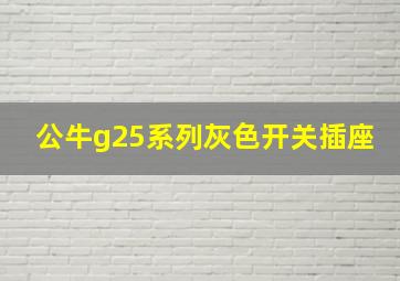 公牛g25系列灰色开关插座