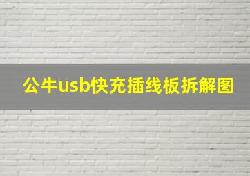 公牛usb快充插线板拆解图