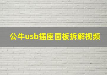 公牛usb插座面板拆解视频