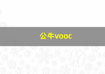 公牛vooc