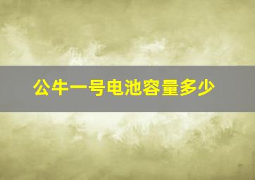 公牛一号电池容量多少