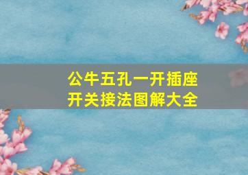 公牛五孔一开插座开关接法图解大全