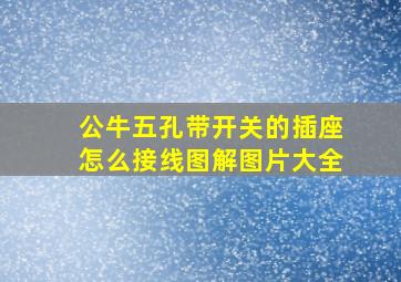 公牛五孔带开关的插座怎么接线图解图片大全