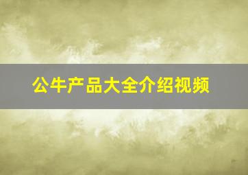 公牛产品大全介绍视频