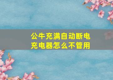 公牛充满自动断电充电器怎么不管用