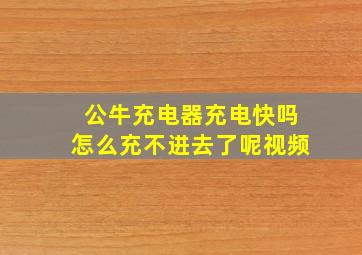 公牛充电器充电快吗怎么充不进去了呢视频