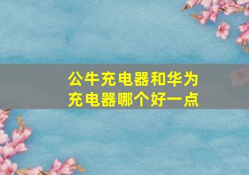 公牛充电器和华为充电器哪个好一点