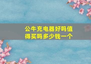 公牛充电器好吗值得买吗多少钱一个