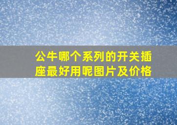 公牛哪个系列的开关插座最好用呢图片及价格