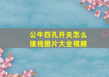 公牛四孔开关怎么接线图片大全视频