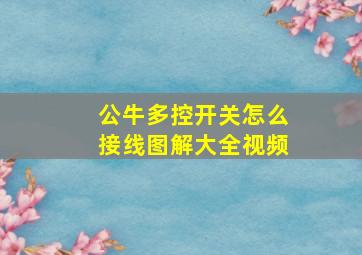 公牛多控开关怎么接线图解大全视频