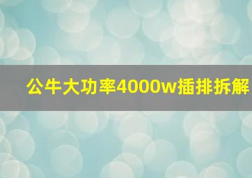 公牛大功率4000w插排拆解