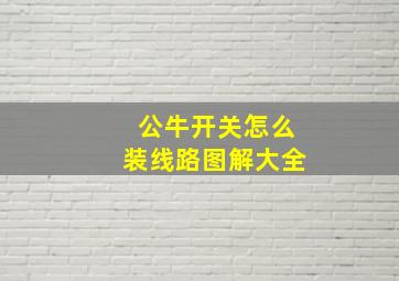 公牛开关怎么装线路图解大全