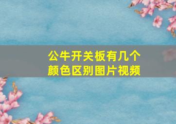 公牛开关板有几个颜色区别图片视频