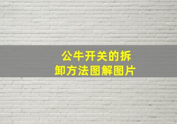 公牛开关的拆卸方法图解图片