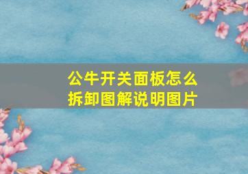 公牛开关面板怎么拆卸图解说明图片