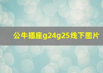 公牛插座g24g25线下图片