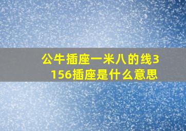 公牛插座一米八的线3156插座是什么意思