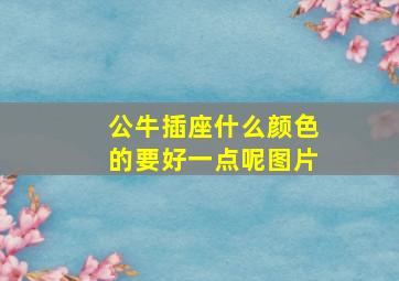 公牛插座什么颜色的要好一点呢图片