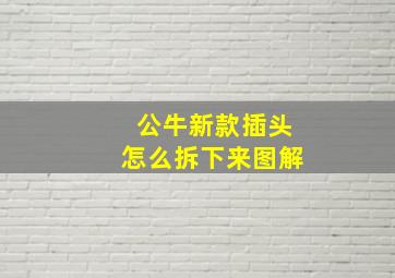 公牛新款插头怎么拆下来图解