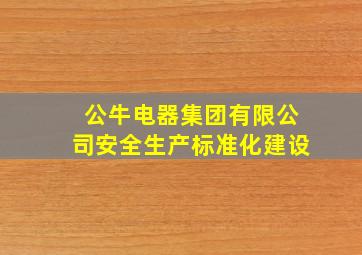 公牛电器集团有限公司安全生产标准化建设