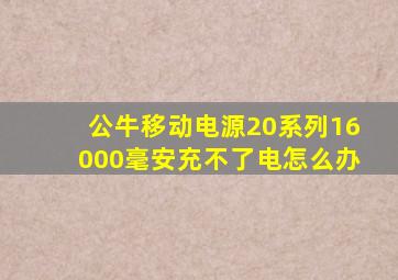 公牛移动电源20系列16000毫安充不了电怎么办