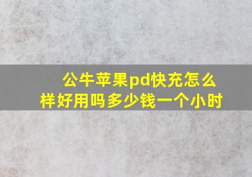 公牛苹果pd快充怎么样好用吗多少钱一个小时