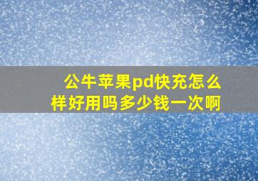 公牛苹果pd快充怎么样好用吗多少钱一次啊