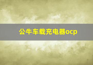 公牛车载充电器ocp