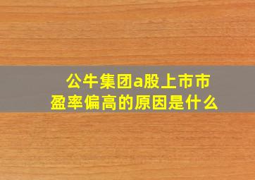 公牛集团a股上市市盈率偏高的原因是什么