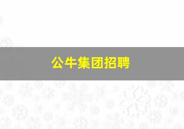 公牛集团招聘