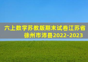 六上数学苏教版期末试卷江苏省徐州市沛县2022-2023