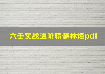 六壬实战进阶精髓林烽pdf