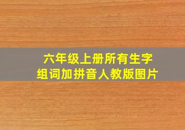 六年级上册所有生字组词加拼音人教版图片