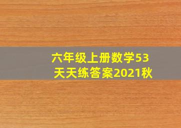 六年级上册数学53天天练答案2021秋