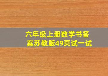 六年级上册数学书答案苏教版49页试一试