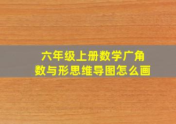 六年级上册数学广角数与形思维导图怎么画