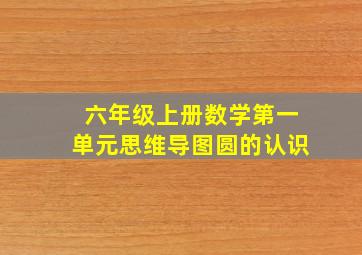 六年级上册数学第一单元思维导图圆的认识