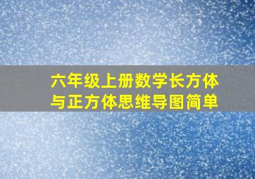 六年级上册数学长方体与正方体思维导图简单